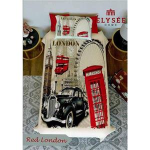 سرویس روتختی ELYSEE Home مدل Red London یکنفره 4 تکه 