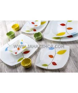سرویس 25 پارچه غذاخوری شیشه ای آرکوفام طرح رویا Arcofam Dinnerware Set 25 Pieces Roya