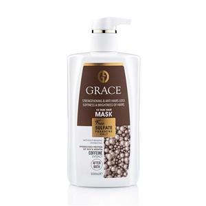 ماسک مو گریس حاوی عصاره کافئین بدون آبکشی حجم 500 میل Grace hair mask Coffeine sulfate free