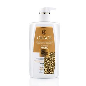 ماسک مو گریس حاوی روغن آرگان بدون آبکشی حجم 500 میل Grace hair mask again oil sulfate free