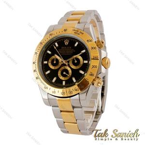 ساعت رولکس دیتونا دورنگ طلایی صفحه مشکی مردانه Rolex-5236-G