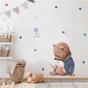 برچسب دیواری خرس کتابخون 1