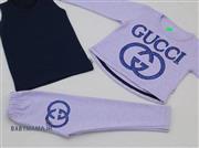 ست سه تیکه دخترانه Gucci مدل گلدوزی