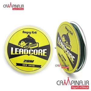 نخ لیدر هسته سربی Angry fish طول 20 متر 60LB رنگ سبز
