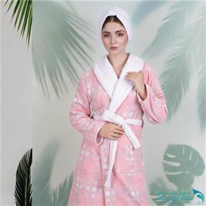 حوله تن پوش زنانه طرح ماکان صورتی برند پودایران