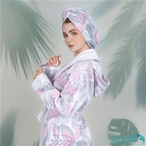 حوله تن پوش زنانه طرح ماهور صورتی برند پودایران