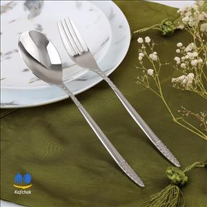 قاشق و چنگال لوکا – مدل ضربدری – استیل براق
