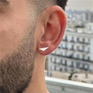 گوشواره نقره مردانه مثلث