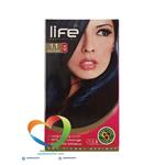 کیت رنگ موی لایف شماره 1.1 سرمه ای Hair Color Life Kit Blue Black 1.1