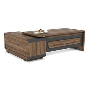 میز مدیریت ال شکل تمام MDF دکوچین مدل آران