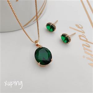 نیم ست زنانه ژوپینگ مدل نگین سبز کد B1367