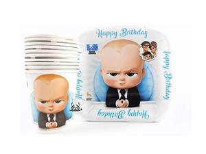 بشقاب و لیوان بچه رئیس 10 عددی