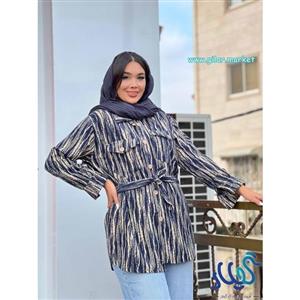 شومیز2جیب دکمه چوبی