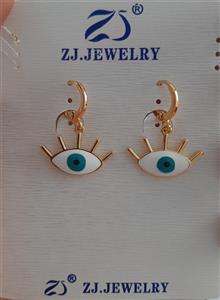 گوشواره مدل چشم مژه دار طرح طلا کد E1۰۴