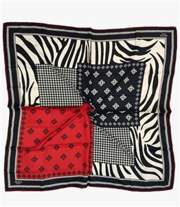 روسری سفید مشکی قرمز مجلسی 2925