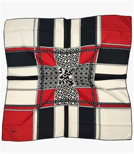 روسری سفید مشکی قرمز مجلسی 2922