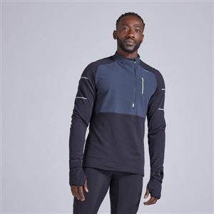 بلوز مردانه نیم زیپ دکتلون KIPRUN مدل  Warm Runnig zs 