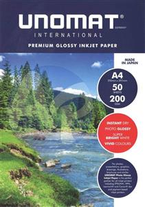 کاغذ فتوگلاسه پریمیوم 200 گرم یونومات  UNOMAT