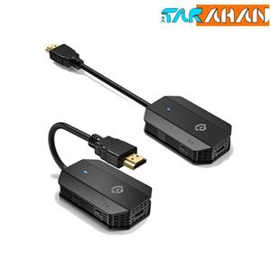 جفت آداپتور آینه ای HDMI بی سیم پاورولوژی با کابل USB-C Full HD 1080P  مدلPHDMRABK