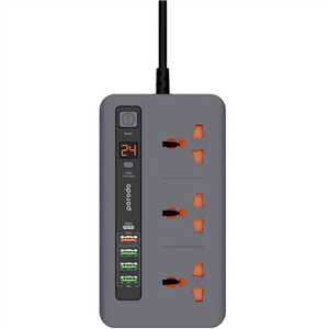 چند راهی و محافظ برق تایمر دار یونیورسال پرودو  4USB-A/ USB-C مدل PD-FWCH013