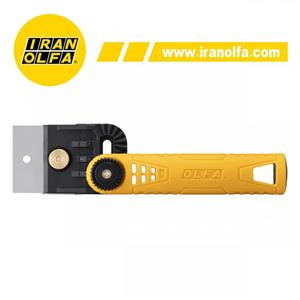 کاردک با تیغه مربع تیز اُلفا (OLFA) ژاپن - مدل BTC-1/DX با قابلیت چرخش تیغ برای برش چرم و ...