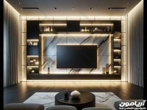 تی وی وال لاکچری مشکی