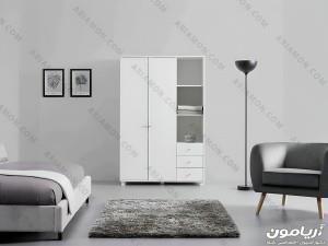 کمد لباس سفید ساده