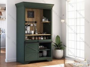 کافی بار کمد دار سبز