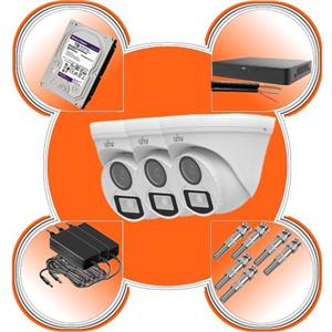 پک کامل سه دوربین مداربسته یونی ویو 2MPدید در شب رنگی