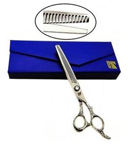 قیچی آرایشگری کرتزر فینی پیتاژ 7 اینچ میکروتیس دار دسته قدرتی Kretzer Hair Finny FPS-70