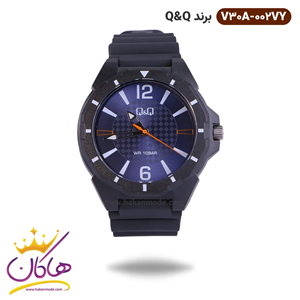 ساعت پسرانه کیو کیو مشکی صفحه سورمه ای V30A/002VY