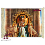 تابلو فرش ایرانی ملکه و ببرها کد i01