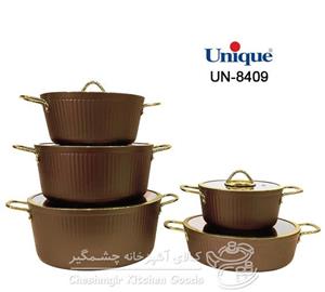 سرویس قابلمه یونیک فلورانس هفت رنگ 10 پارچه UN-8409