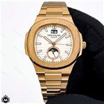 ساعت پتک فیلیپ مردانه ناتیلوس رزگلد دو تقویمه 3024 Patek Philippe Nautilus