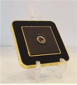 پریز آنتن ایران الکتریک مدل ارس رنگ مشکی طلائی