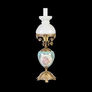 چراغ لاله لامپا آنتیک مغزپسته ای