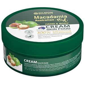 کرم مرطوب کننده دست و بدن دیلمون حاوی روغن ماکادمیا 200 میلی لیتر
