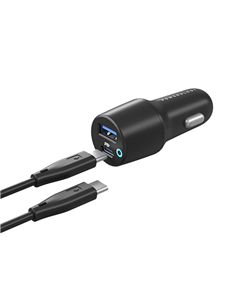 شارژر فندکی 53 وات پاورولوژی Powerology Car Charger with Cable 53W به همراه کابل USB-C