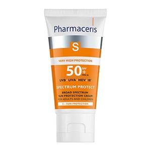 کرم ضد آفتاب بی رنگ SPF 50 برند فارماسریز PHARMACERIS 