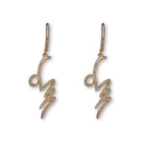 گوشواره جواهری طلایی مدل زرگل