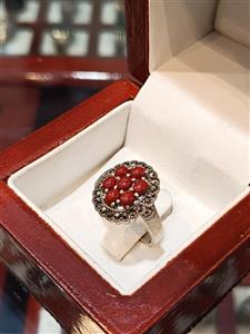 انگشتر نقره زنانه عقیق سرخ – کدr715 