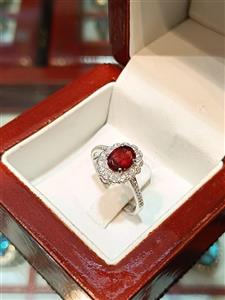 انگشتر نقره زنانه گارنت – کدr739 