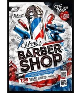 پیشبند آرایشگری مشتری شاپی ضد آب طرح باربر مود Shopee Apron Haircut Cape BARBER MOOD