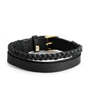 دستبند  چرم طبیعی بیسراک Bisrak مدل عطری کد LeatherBracelet-T305