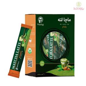 ماچا لته با پودر شیر بادام ساشه ای