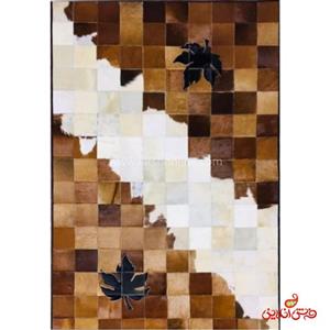 فرش پوست و چرم 2247 طرح برگ