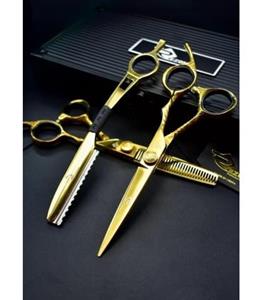 ست قیچی آرایشگری سه تیکه رزونال حرفه ای کات و کوتاهی/ پیتاژ/دسته تیغ پیتاژ متحرک 6 اینچ Rezonal TWIST