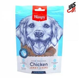 غذای تشویقی سگ ونپی مدل Chicken Jerky Chips وزن 100 گرم