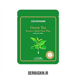 ماسک ورقه ای پلاس  چایی سبز ۱۰۰% ساخت کره جنوبی برند COCOPHARM 