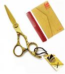 قیچی آرایشگری کرتزر فینی کات و کوتاهی 6 اینچ طلایی قدرتی سیما Kretzer Hair Finny SIMA FCN3-60